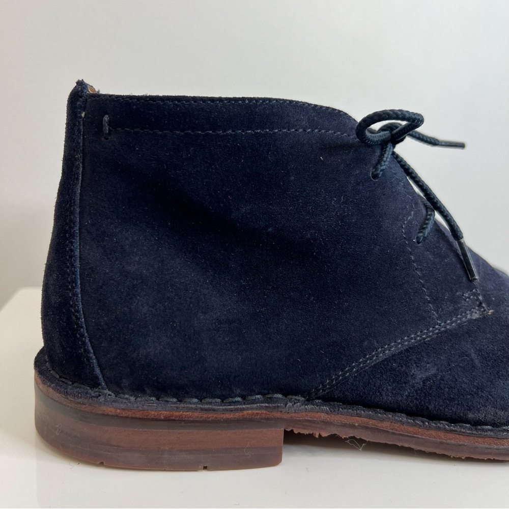 Trask Navy Blue Suede Leather Brady Lace Up Chukka Boot Vibram Sole Men’s Sz 8.5 - Picture 6 of 14